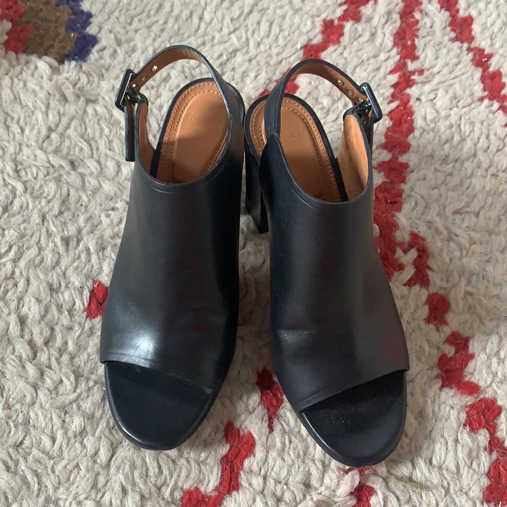 Givenchy peep toe block heel mule sling back